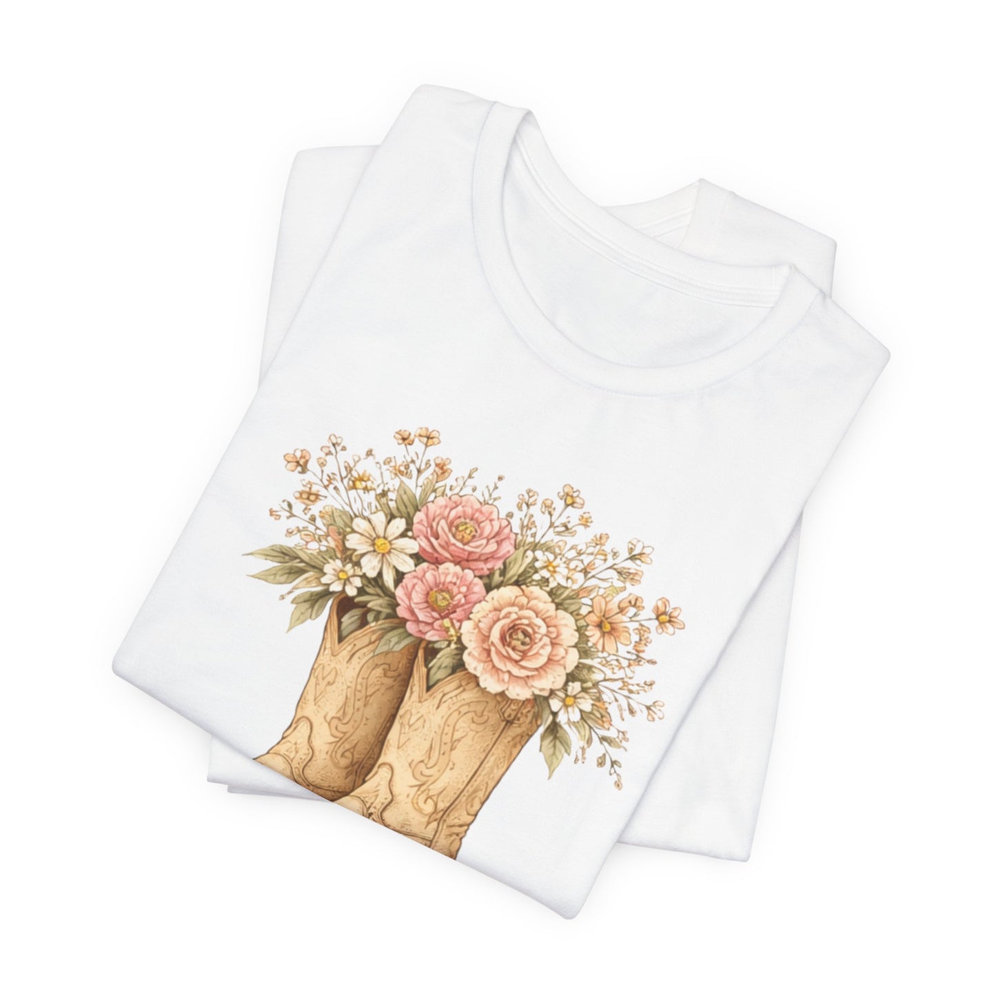 Deeply Rooted Floral Cowboy Boots T-Shirt