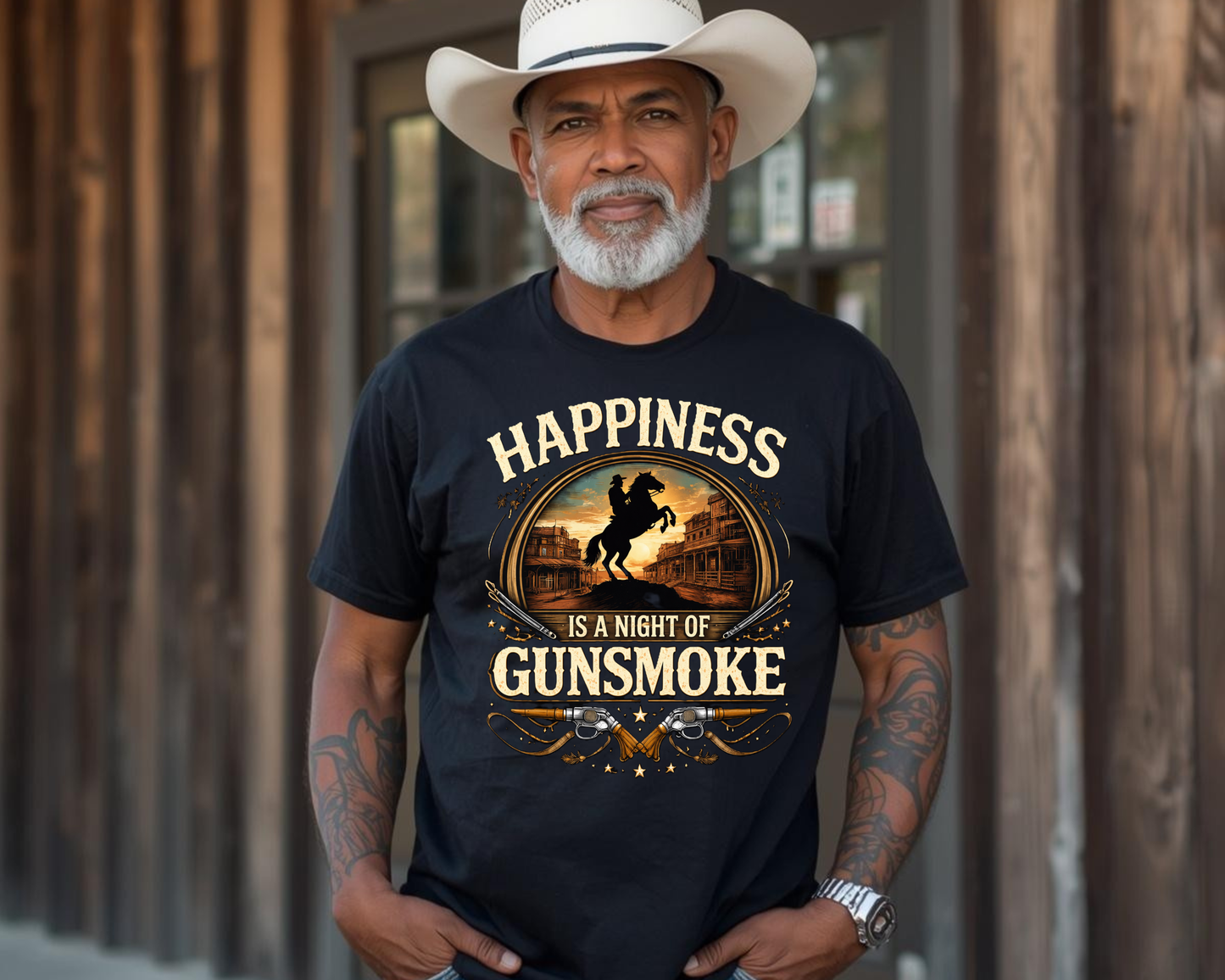 Happiness Is A Night Of Gunsmoke T-Shirt
