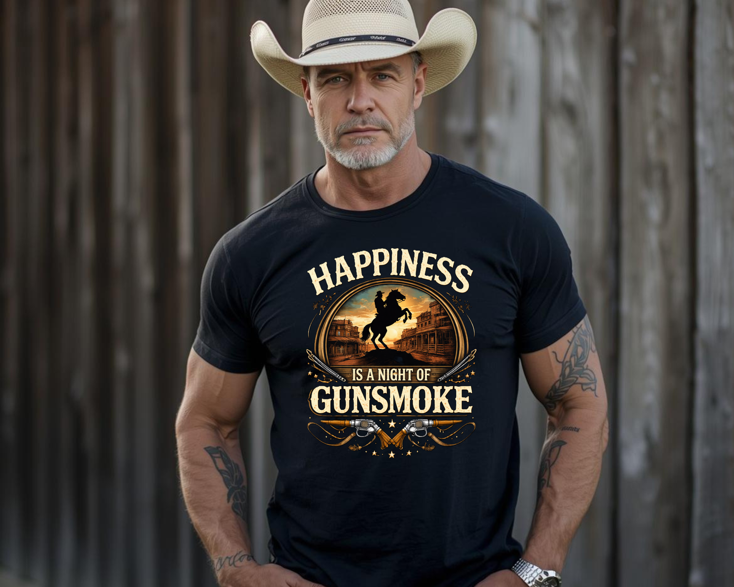 Happiness Is A Night Of Gunsmoke T-Shirt