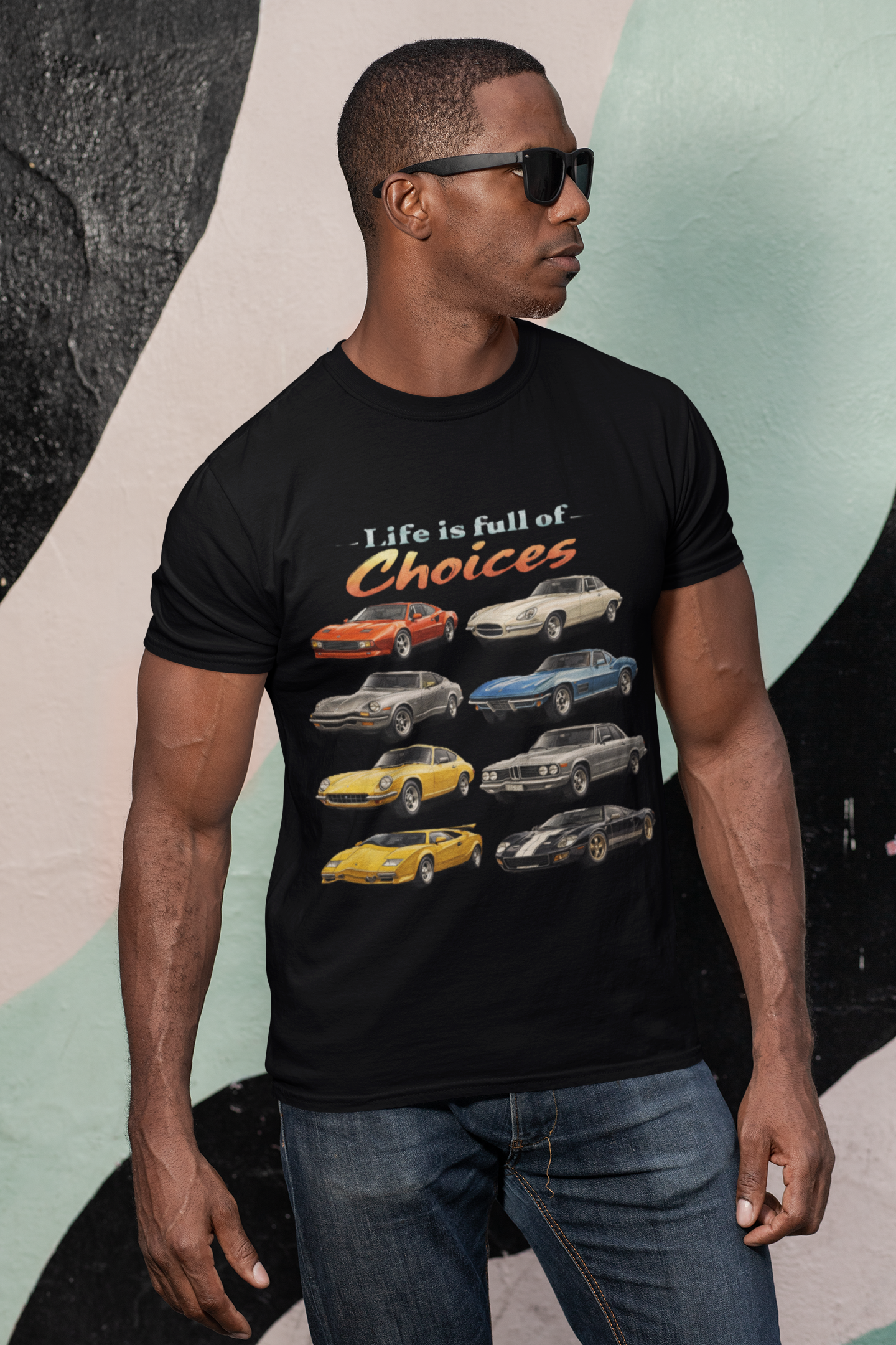 Vintage Sports Cars T-Shirt- "Life is Full of Choices"