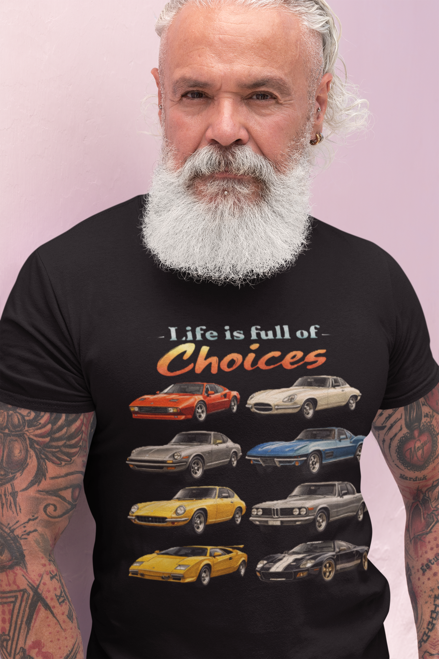 Vintage Sports Cars T-Shirt- "Life is Full of Choices"